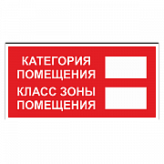 Табличка "Категория помещения" ТКП-02