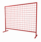 Временное строительное ограждение переносное ОС-3 [красно-коричневое]